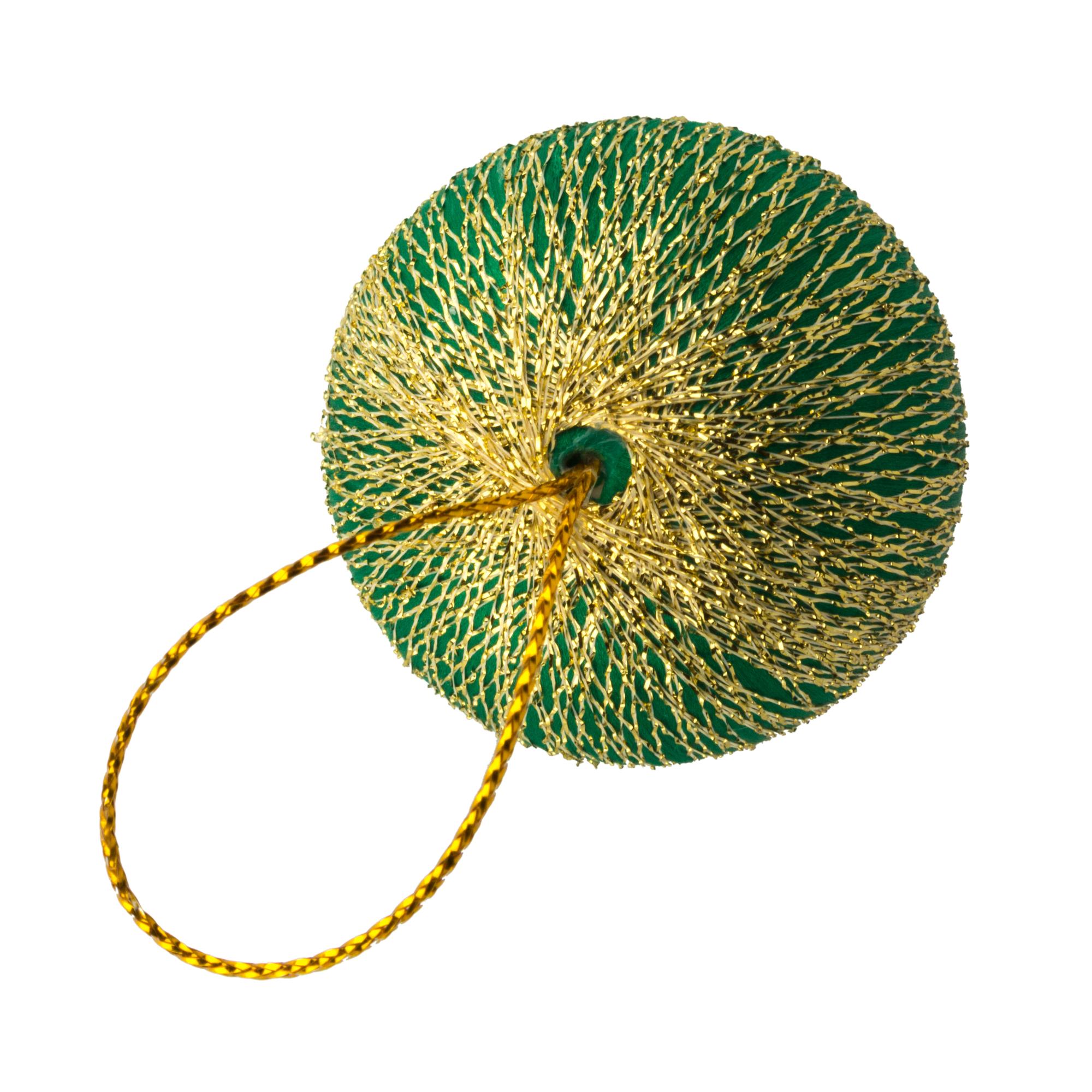 detail of metallic thread embroidery
