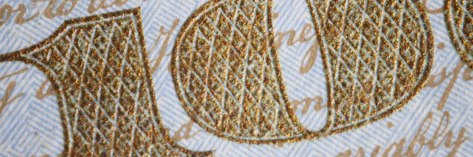 close-up of embroidered pattern on linen